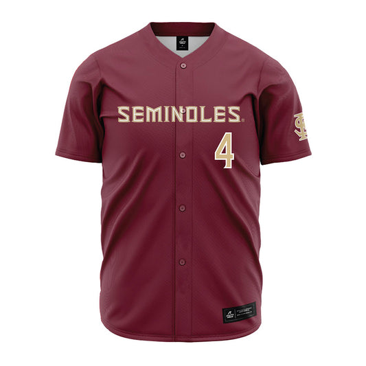 FSU - NCAA Baseball : Cal Fisher - Garnet Jersey-0
