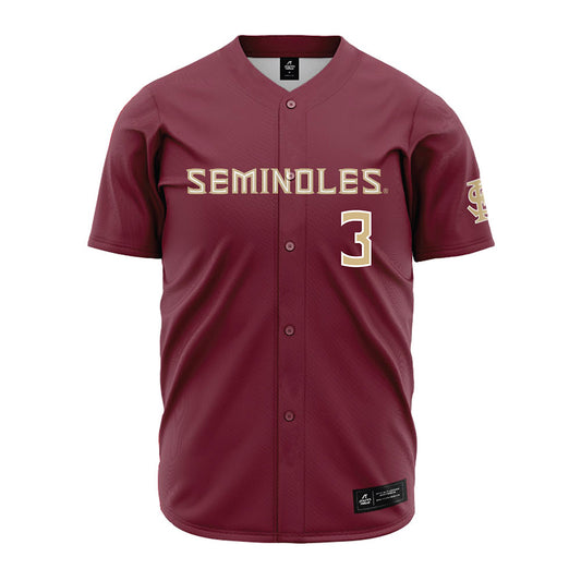 FSU - NCAA Baseball : Trey Beard - Garnet Jersey-0