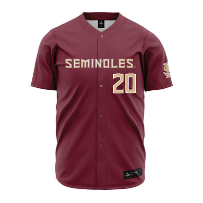 FSU - NCAA Baseball : Jace Estes - Garnet Jersey-0