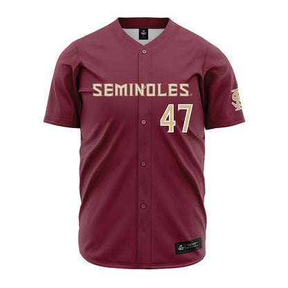 FSU - NCAA Baseball : Rhett Vaughn - Garnet Jersey-0