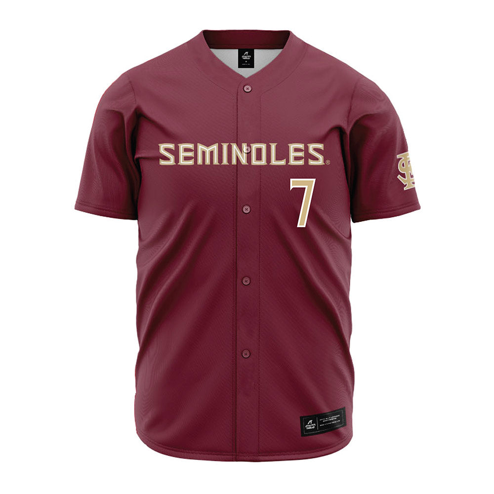 FSU - NCAA Baseball : Wes Mendes - Garnet Jersey-0