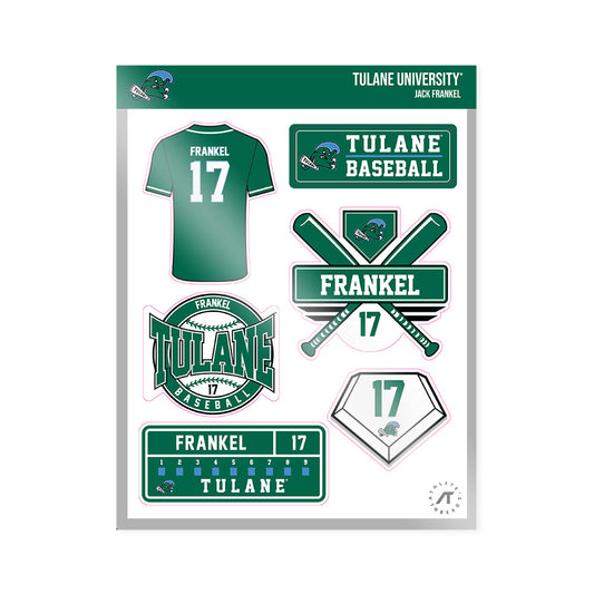 Tulane - NCAA Baseball : Jack Frankel - Sticker Sheet-0