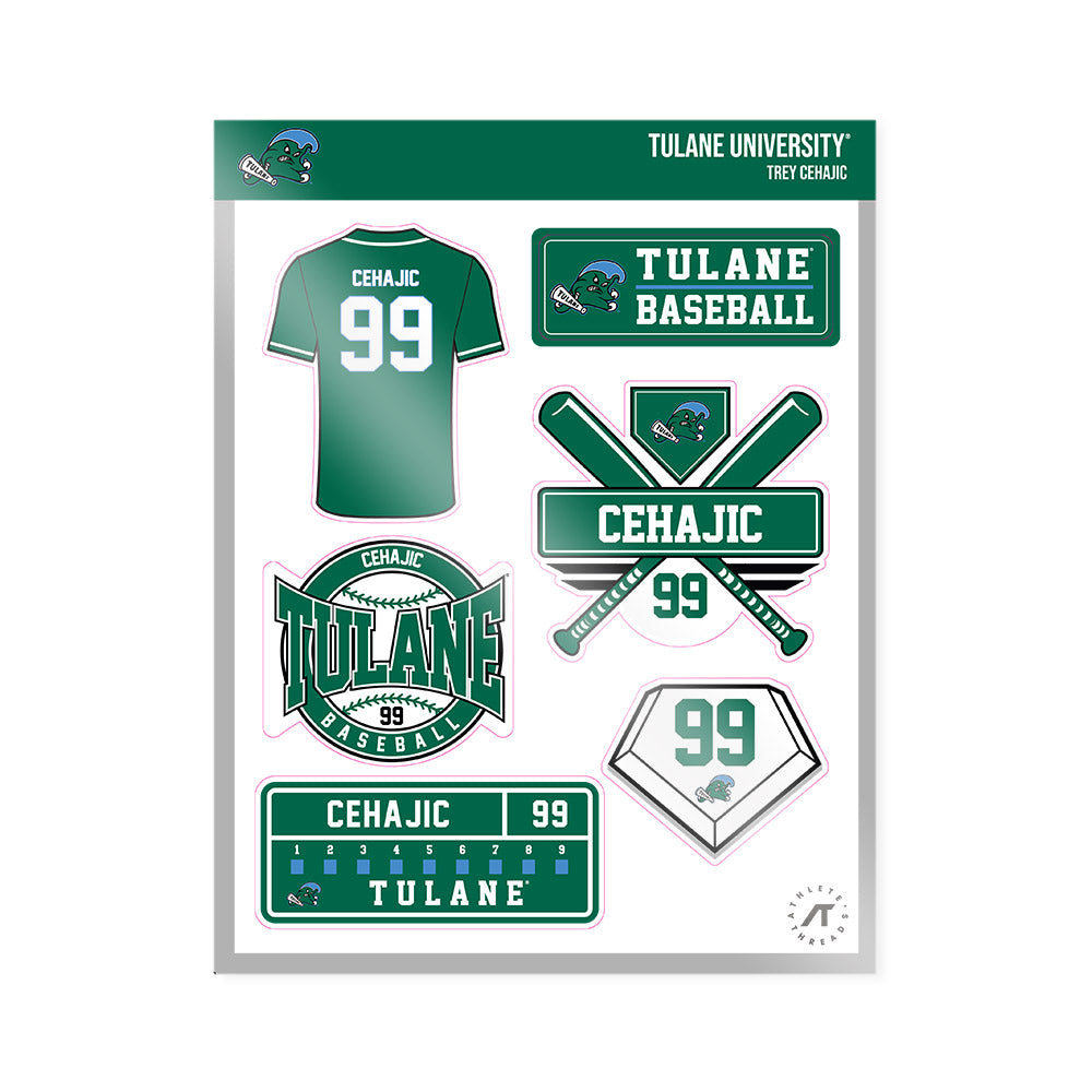 Tulane - NCAA Baseball : Trey Cehajic - Sticker Sheet-0