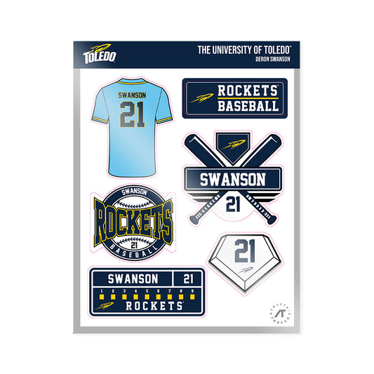 Toledo - NCAA Baseball : Deron Swanson - Sticker Sheet-0