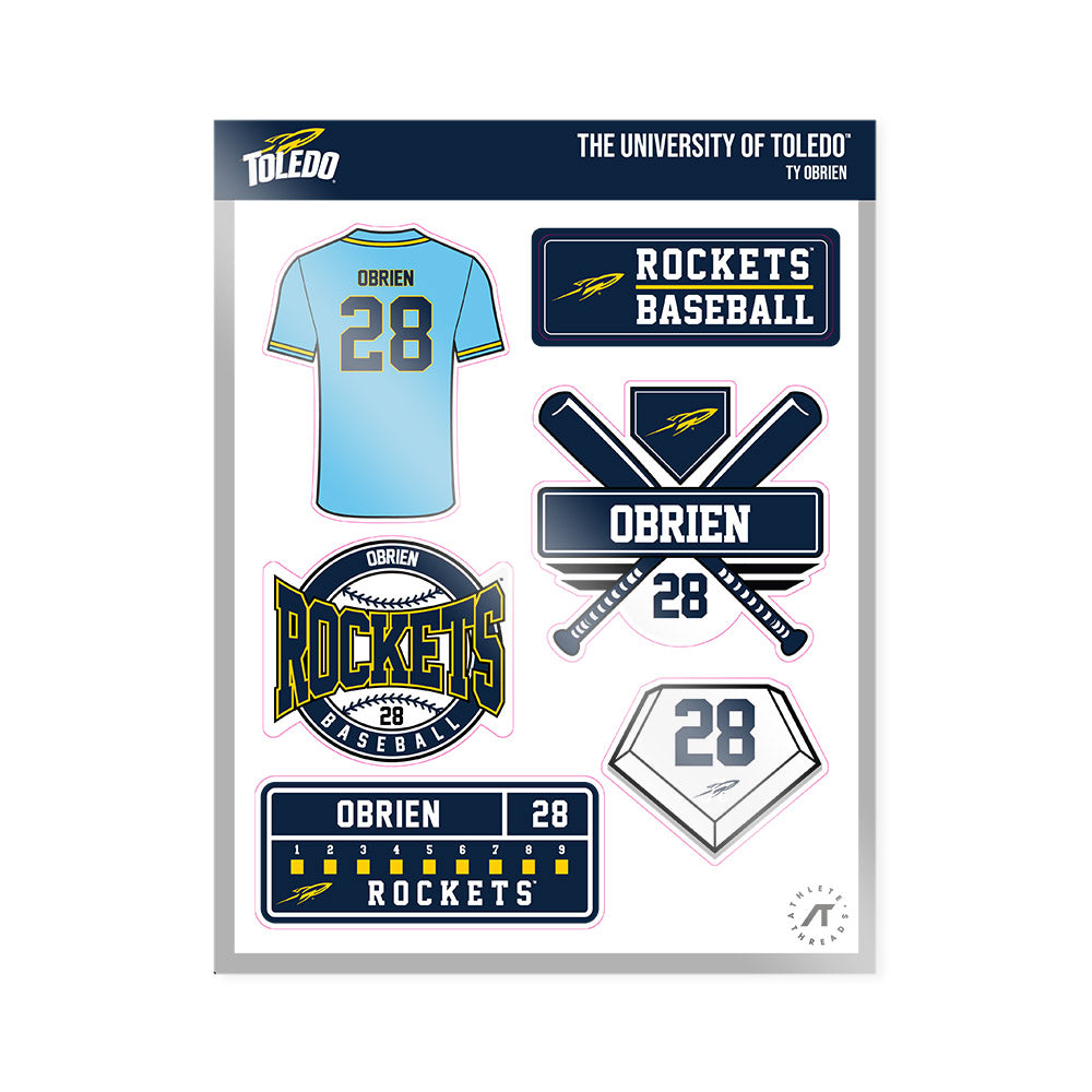 Toledo - NCAA Baseball : Ty OBrien - Sticker Sheet-0