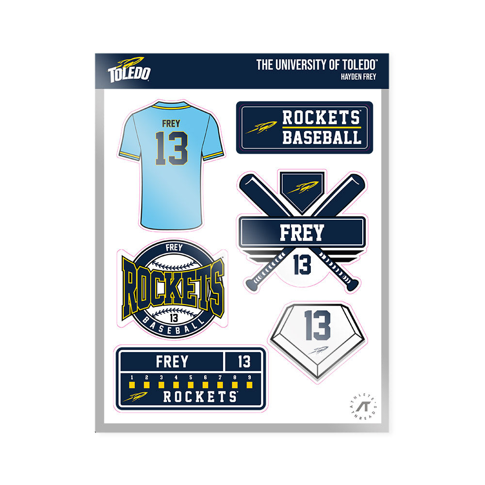 Toledo - NCAA Baseball : Hayden Frey - Sticker Sheet-0