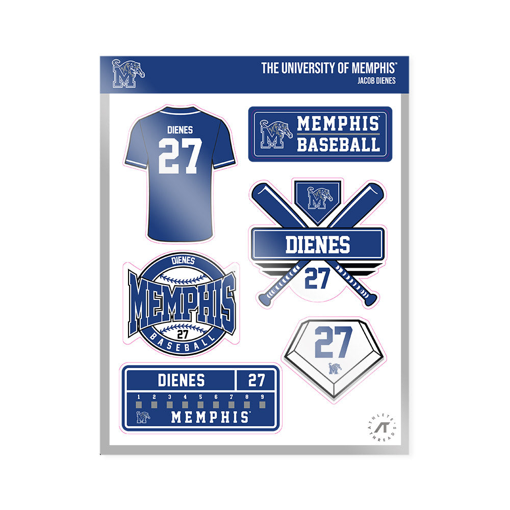 Memphis - NCAA Baseball : Jacob Dienes - Sticker Sheet-0