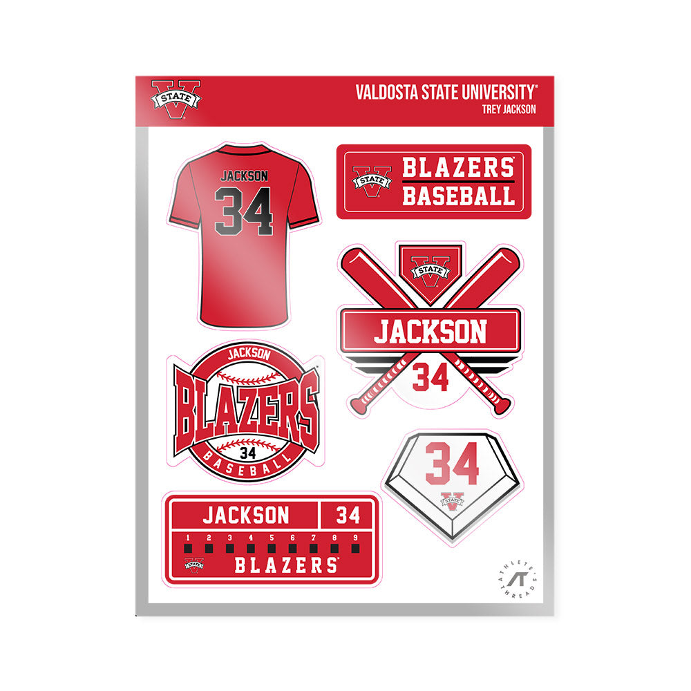 Valdosta State - NCAA Baseball : Trey Jackson - Sticker Sheet-0