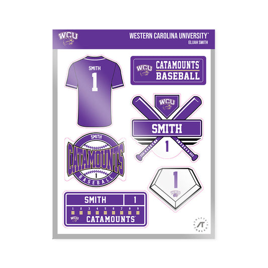 Western Carolina - NCAA Baseball : Elijah Smith - Sticker Sheet-0