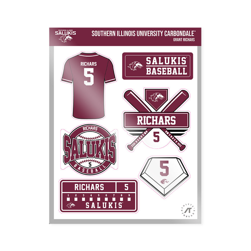 SIU Carbondale - NCAA Baseball : Grant Richars - Sticker Sheet-0