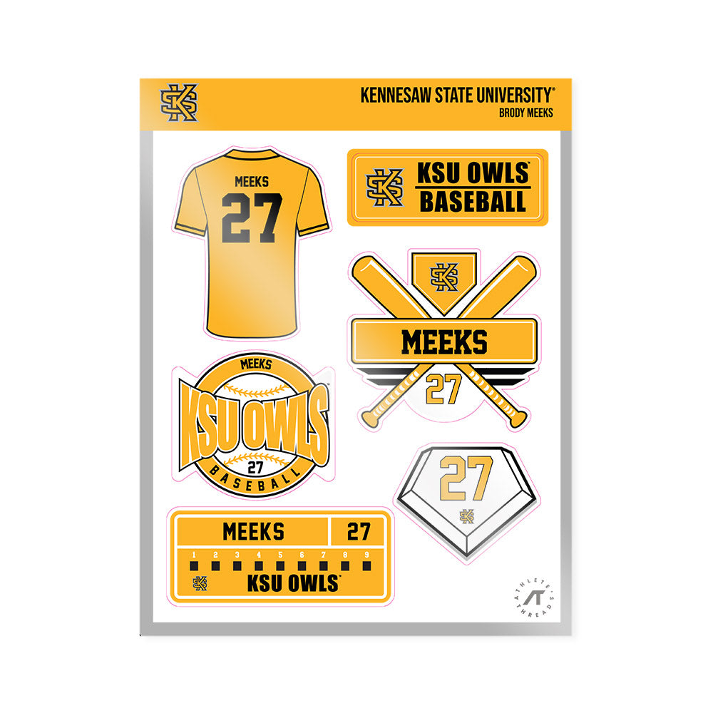 Kennesaw - NCAA Baseball : Brody Meeks - Sticker Sheet-0