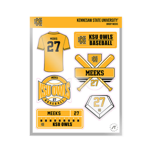 Kennesaw - NCAA Baseball : Brody Meeks - Sticker Sheet-0