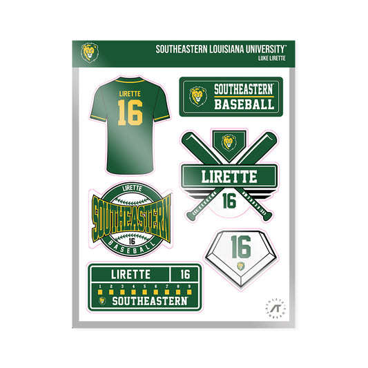 SELU - NCAA Baseball : Luke Lirette - Sticker Sheet-0