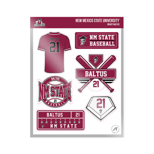 NMSU - NCAA Baseball : Brady Baltus - Sticker Sheet-0