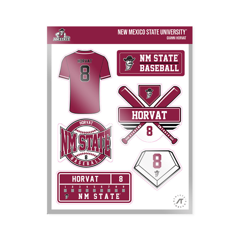 NMSU - NCAA Baseball : Gianni Horvat - Sticker Sheet-0