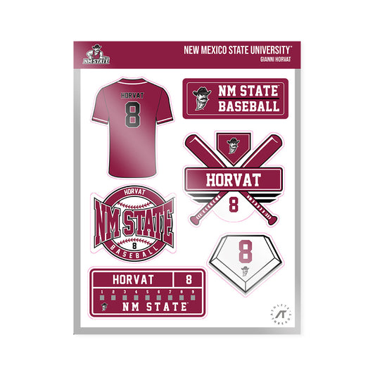 NMSU - NCAA Baseball : Gianni Horvat - Sticker Sheet-0