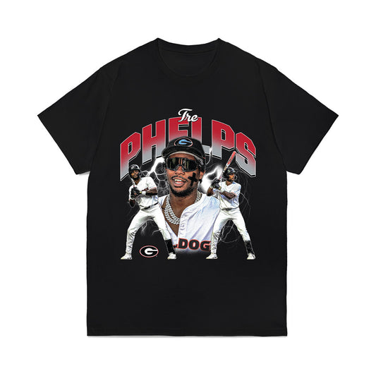 Georgia - NCAA Baseball : Tre Phelps - Collage Comfort Colors T-Shirt-0