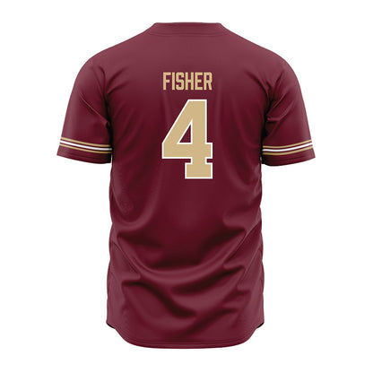FSU - NCAA Baseball : Cal Fisher - Garnet Jersey-1