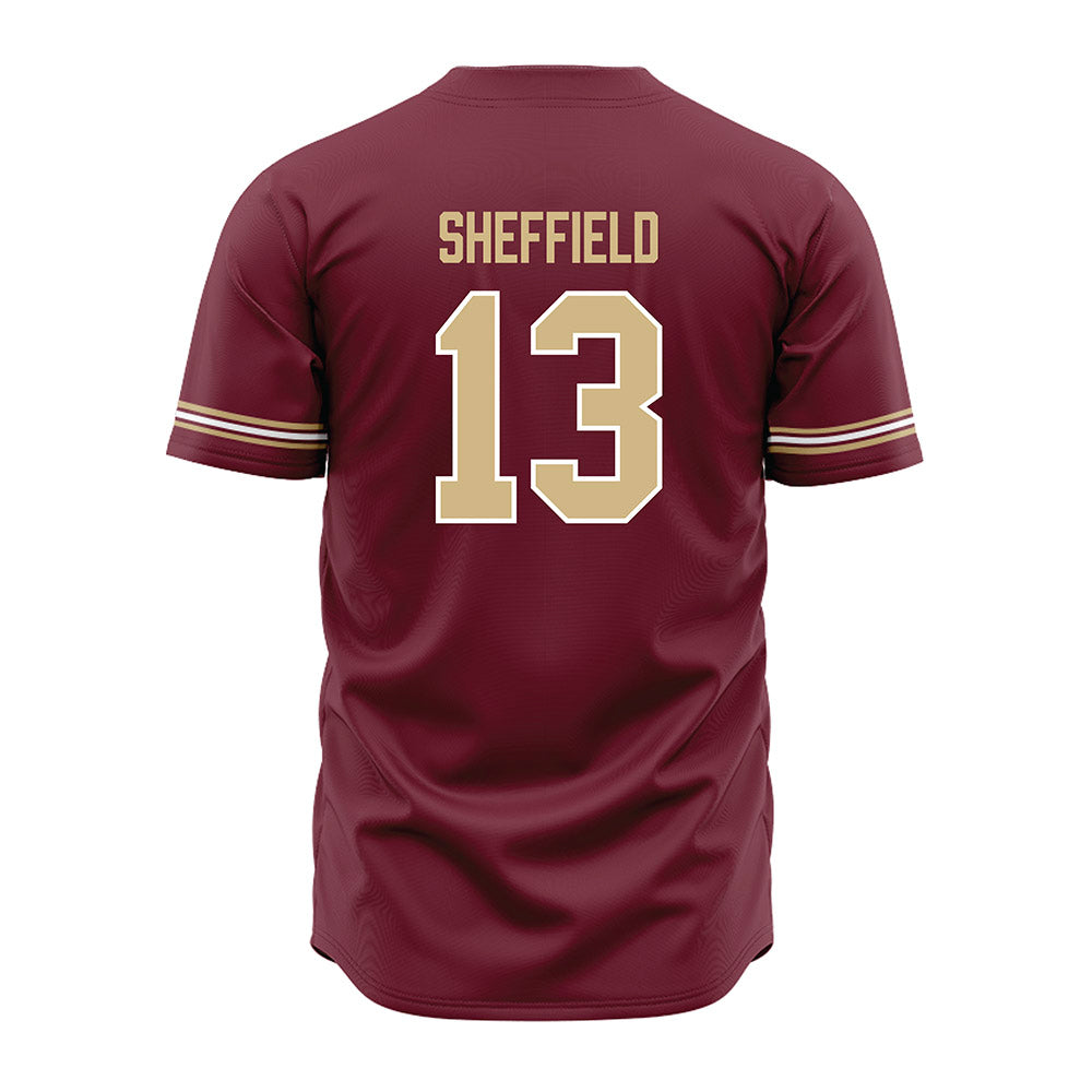 FSU - NCAA Baseball : Noah Sheffield - Garnet Jersey-1