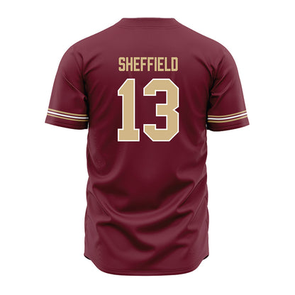 FSU - NCAA Baseball : Noah Sheffield - Garnet Jersey-1