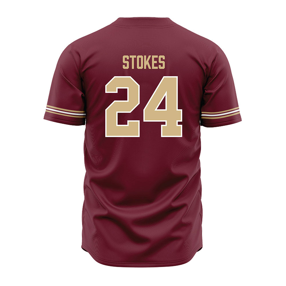 FSU - NCAA Baseball : Cole Stokes - Garnet Jersey-1