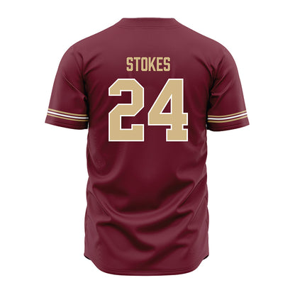 FSU - NCAA Baseball : Cole Stokes - Garnet Jersey-1