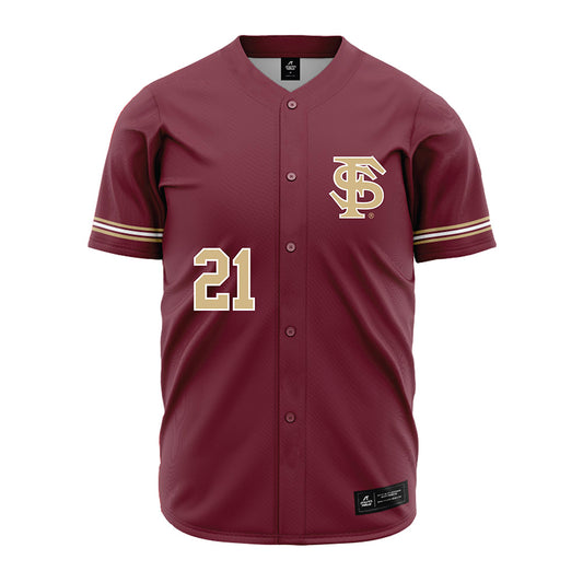 FSU - NCAA Baseball : Nathan Cmeyla - Garnet Jersey-0