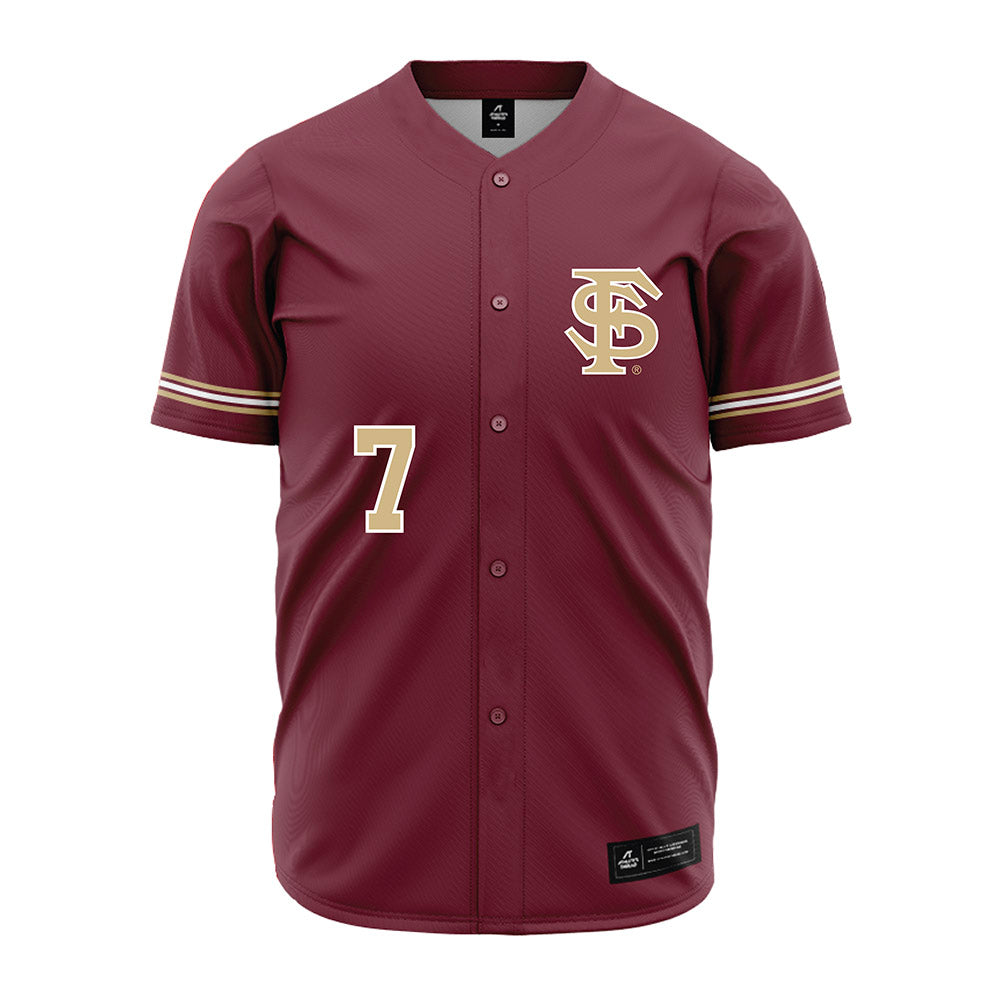 FSU - NCAA Baseball : Wes Mendes - Garnet Jersey-0