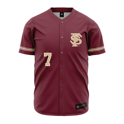 FSU - NCAA Baseball : Wes Mendes - Garnet Jersey-0