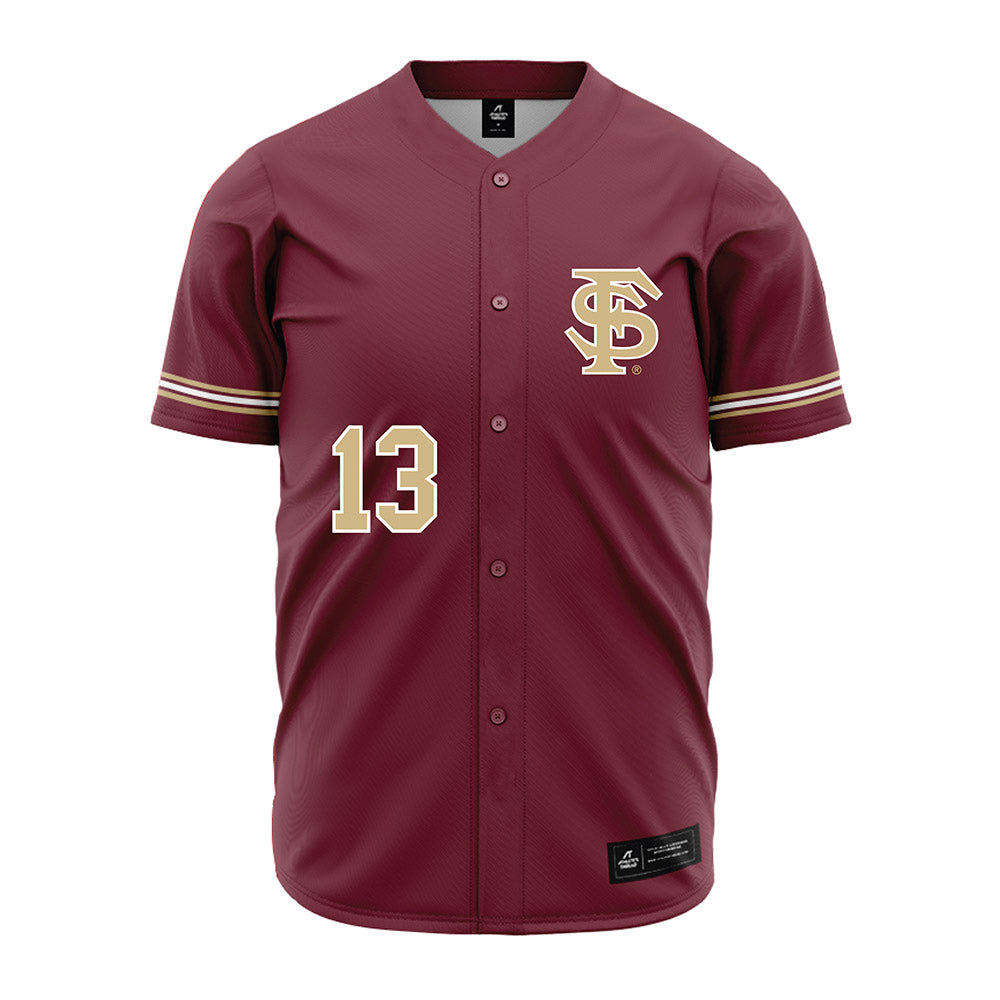 FSU - NCAA Baseball : Noah Sheffield - Garnet Jersey-0