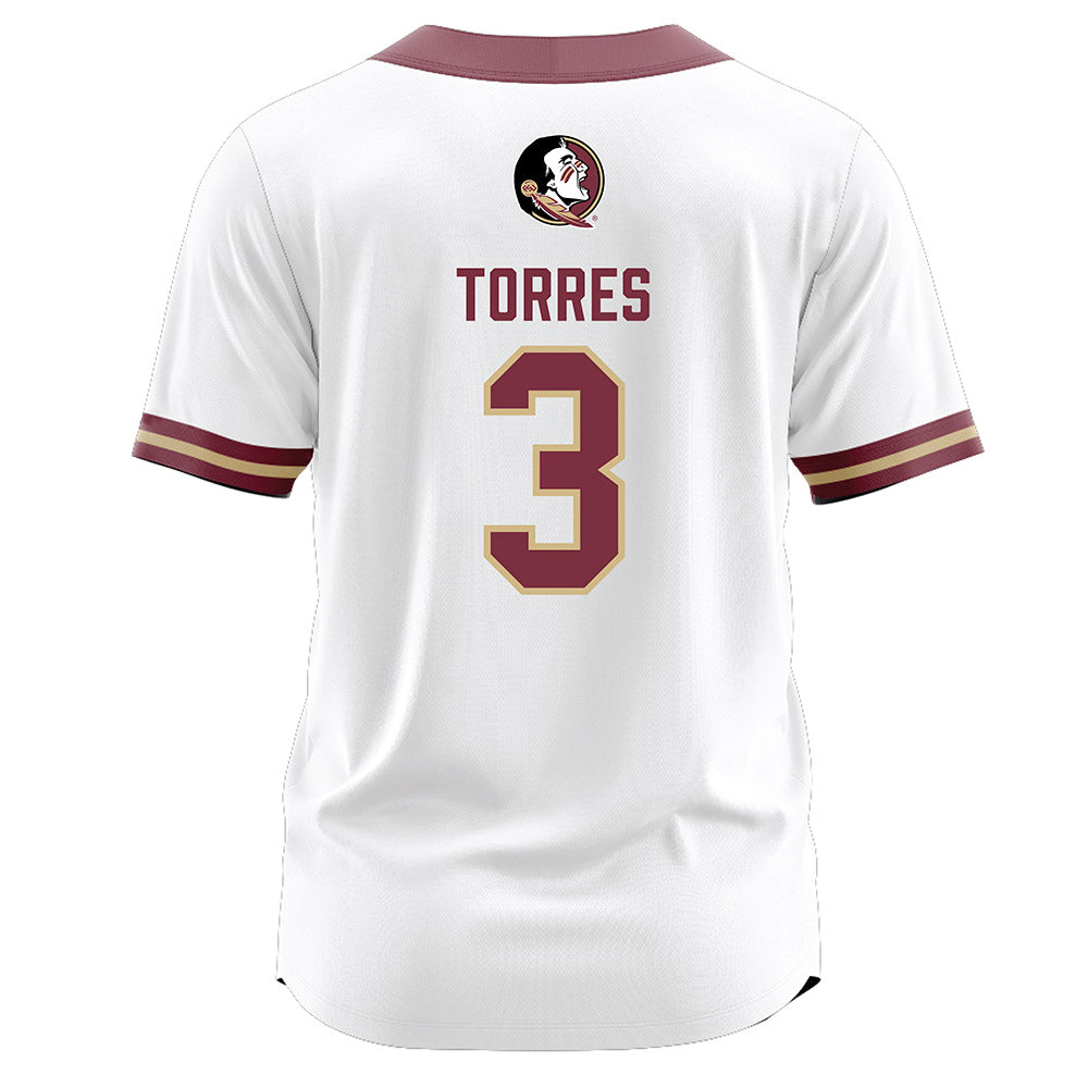 FSU - NCAA Softball : Isabella Torres - White Jersey-1