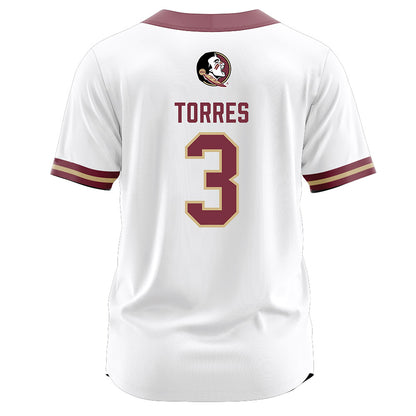 FSU - NCAA Softball : Isabella Torres - White Jersey-1