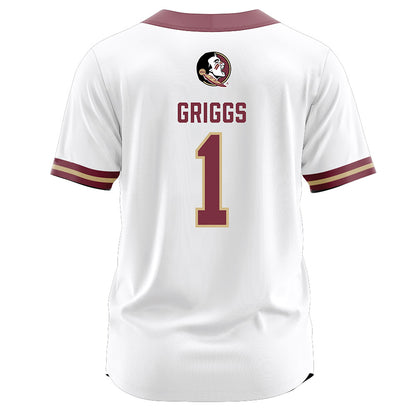 FSU - NCAA Softball : Hayley Griggs - White Jersey-1