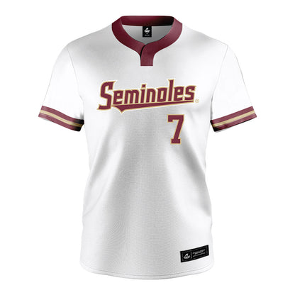 FSU - NCAA Softball : Angelee Bueno - White Jersey-0