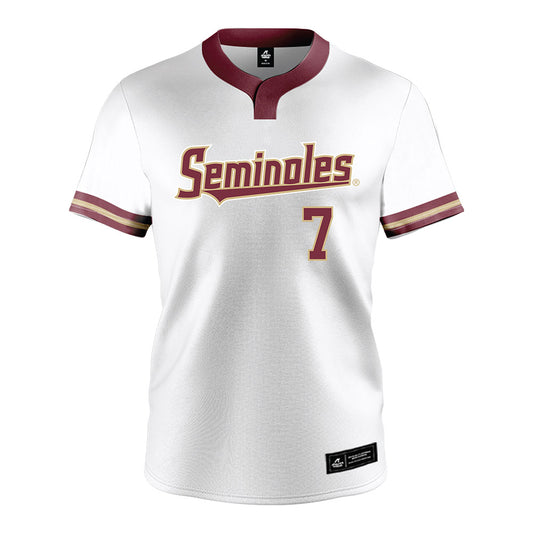 FSU - NCAA Softball : Angelee Bueno - White Jersey-0