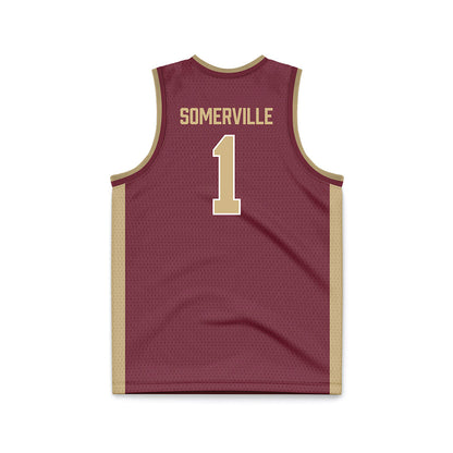 FSU - NCAA Men's Basketball : Martin Somerville - Garnet Basketball Jersey-1