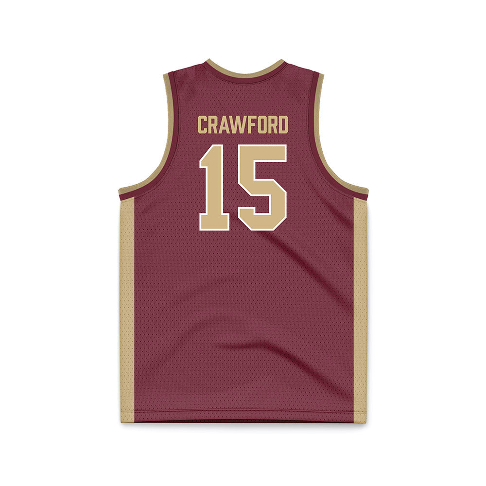 FSU - NCAA Men's Basketball : Jalen Crawford - Garnet Basketball Jersey-1