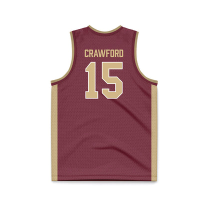 FSU - NCAA Men's Basketball : Jalen Crawford - Garnet Basketball Jersey-1
