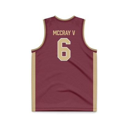 FSU - NCAA Men's Basketball : Robert McCray V - Garnet Basketball Jersey-1