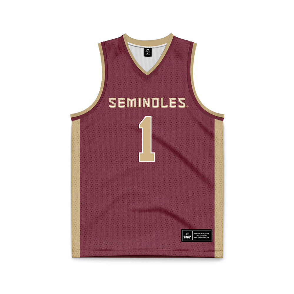 FSU - NCAA Men's Basketball : Martin Somerville - Garnet Basketball Jersey-0