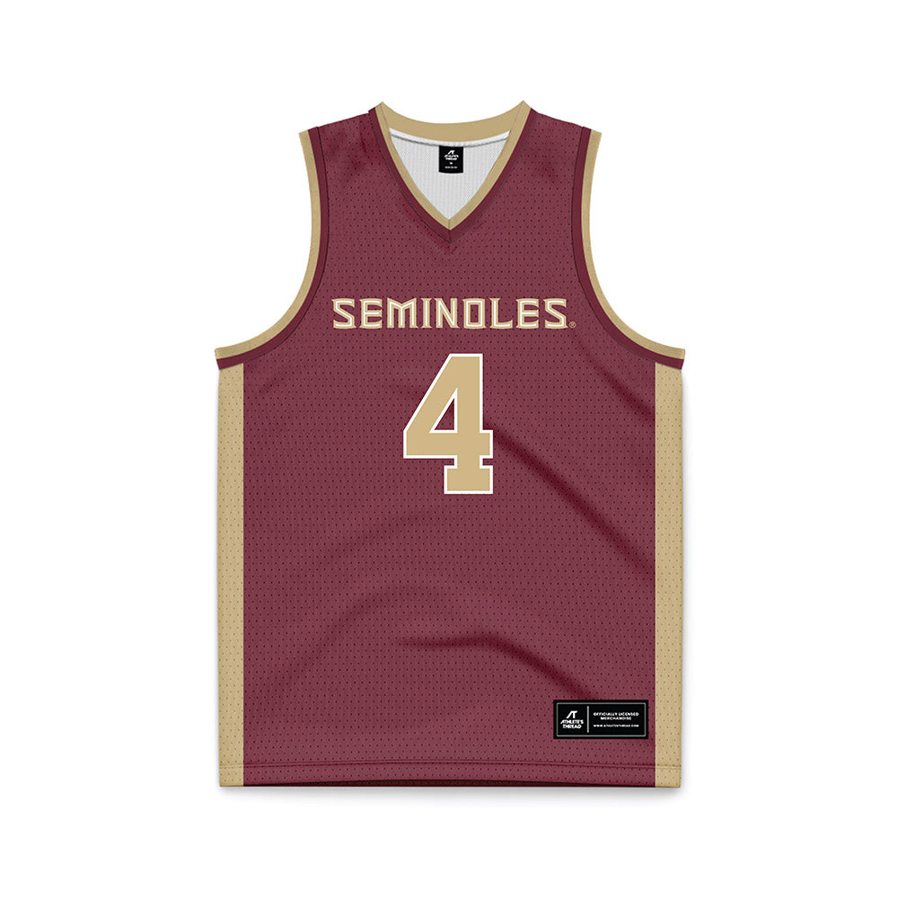 FSU - NCAA Men's Basketball : Shahid Muhammad - Garnet Basketball Jersey-0