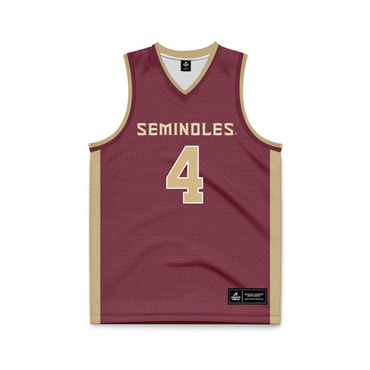 FSU - NCAA Men's Basketball : Shahid Muhammad - Garnet Basketball Jersey-0