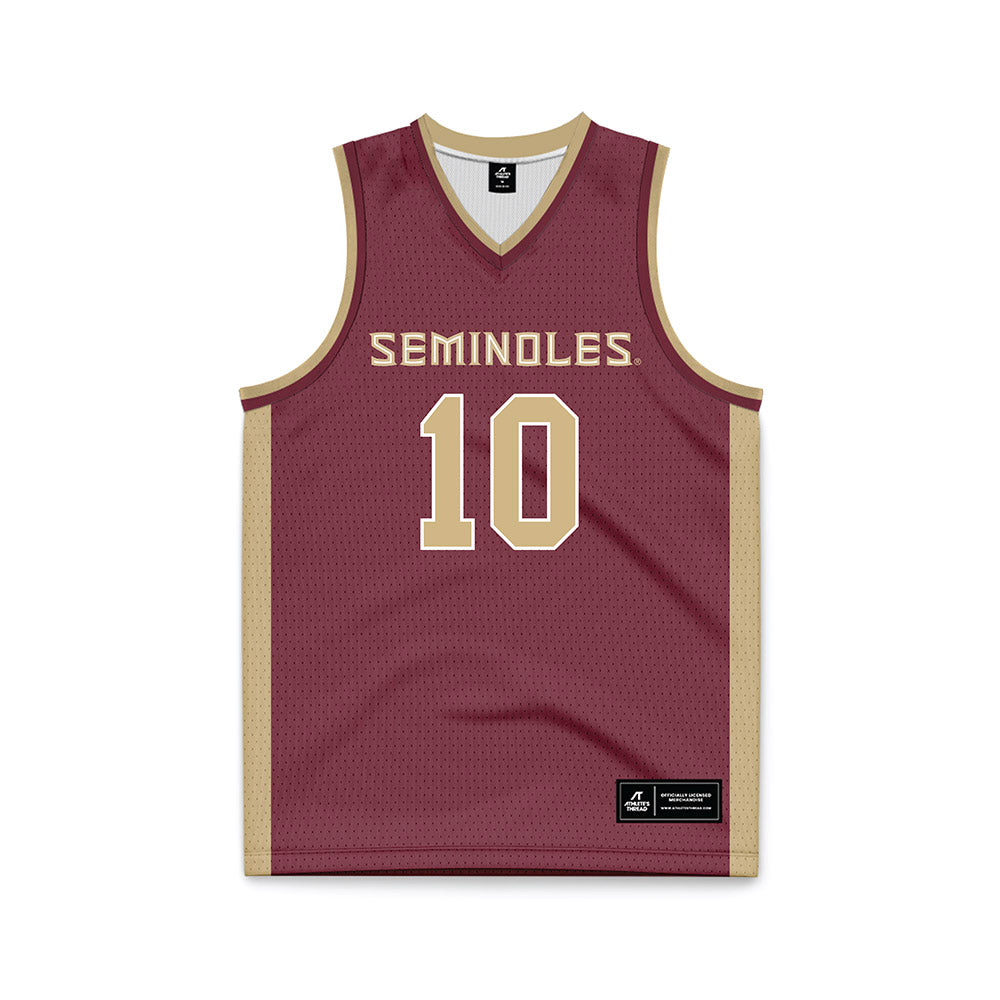 FSU - NCAA Men's Basketball : Lajae Jones - Garnet Basketball Jersey-0