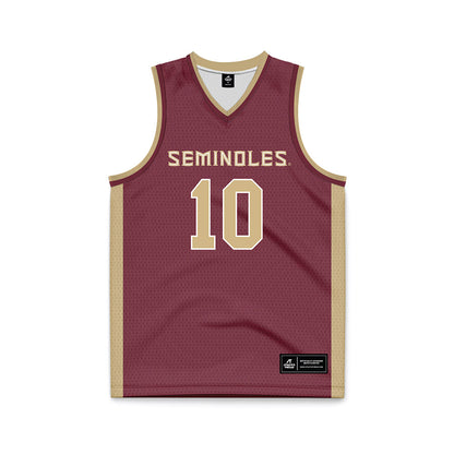 FSU - NCAA Men's Basketball : Lajae Jones - Garnet Basketball Jersey-0