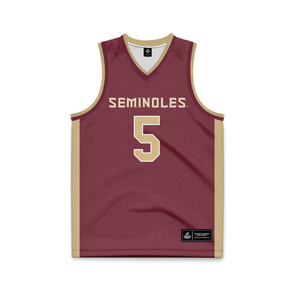 FSU - NCAA Men's Basketball : Kobe MaGee - Garnet Basketball Jersey-0