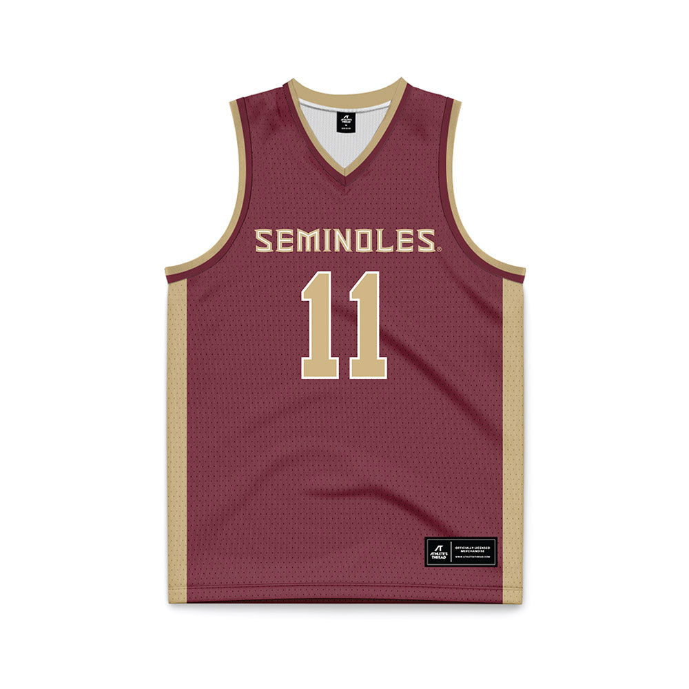 FSU - NCAA Men's Basketball : Xavier Osceola - Garnet Basketball Jersey-0