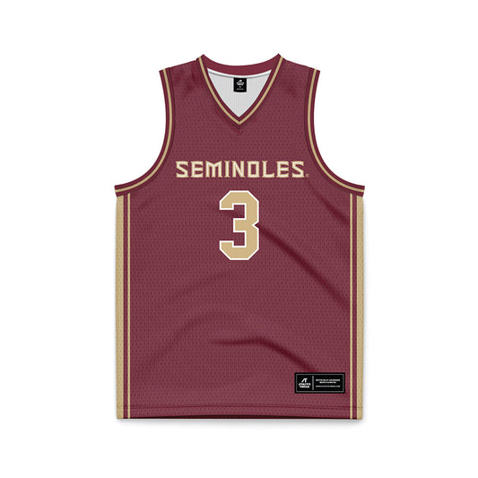 FSU - NCAA Women's Basketball : Jasmine Shavers - Garnet Basketball Jersey-0