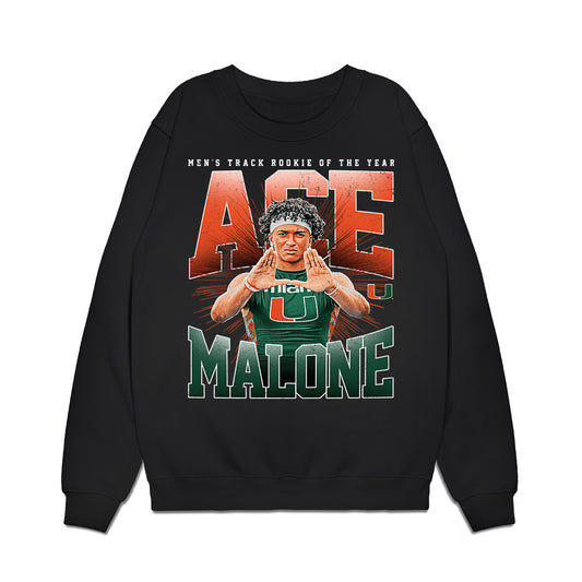 Miami - NCAA Men's Track & Field : Ace Malone - Collage Premium Crewneck Sweatshirt-0