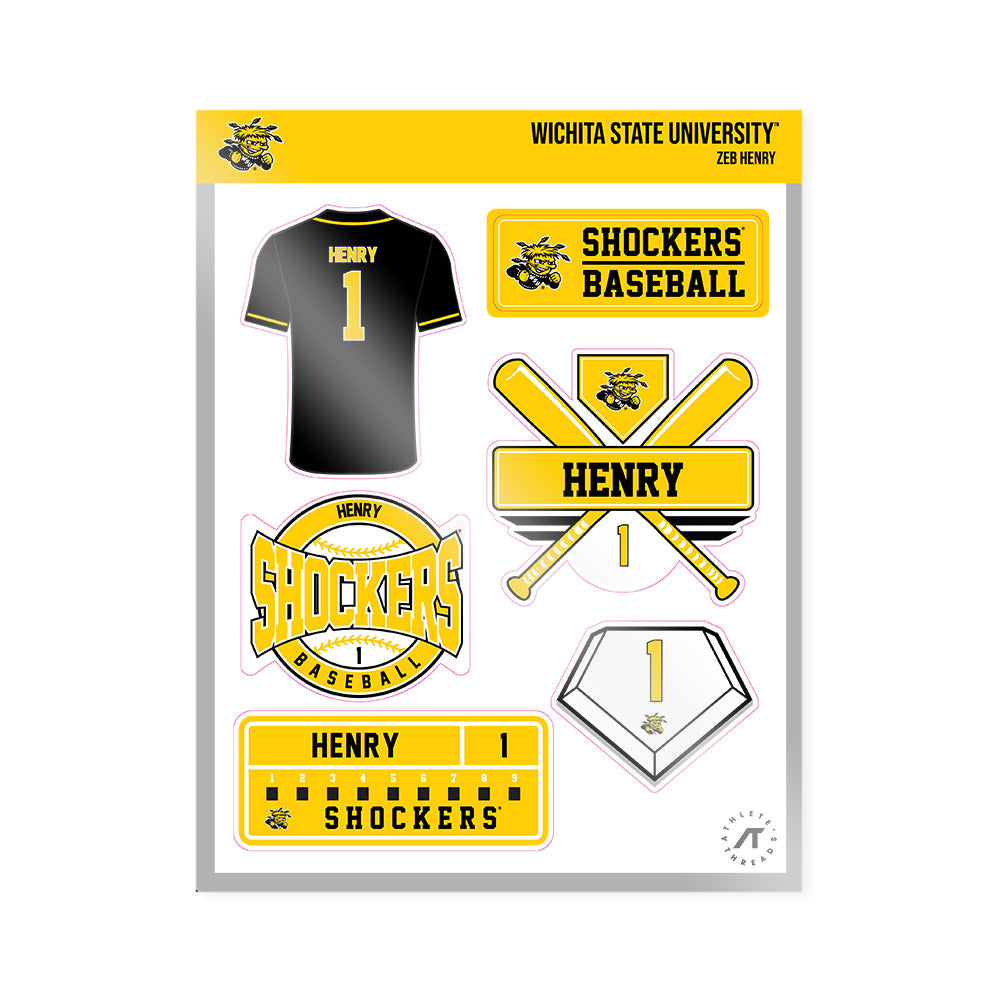 Wichita State - NCAA Baseball : Zeb Henry - Sticker Sheet-0