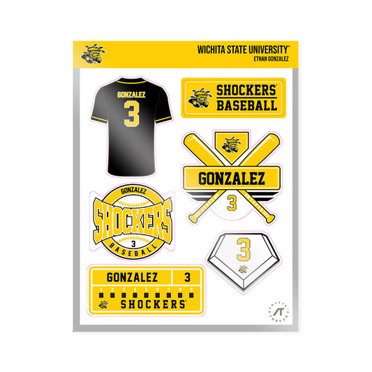 Wichita State - NCAA Baseball : Ethan Gonzalez - Sticker Sheet-0